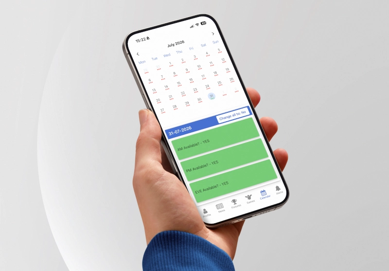 RunSports app on a IPhone