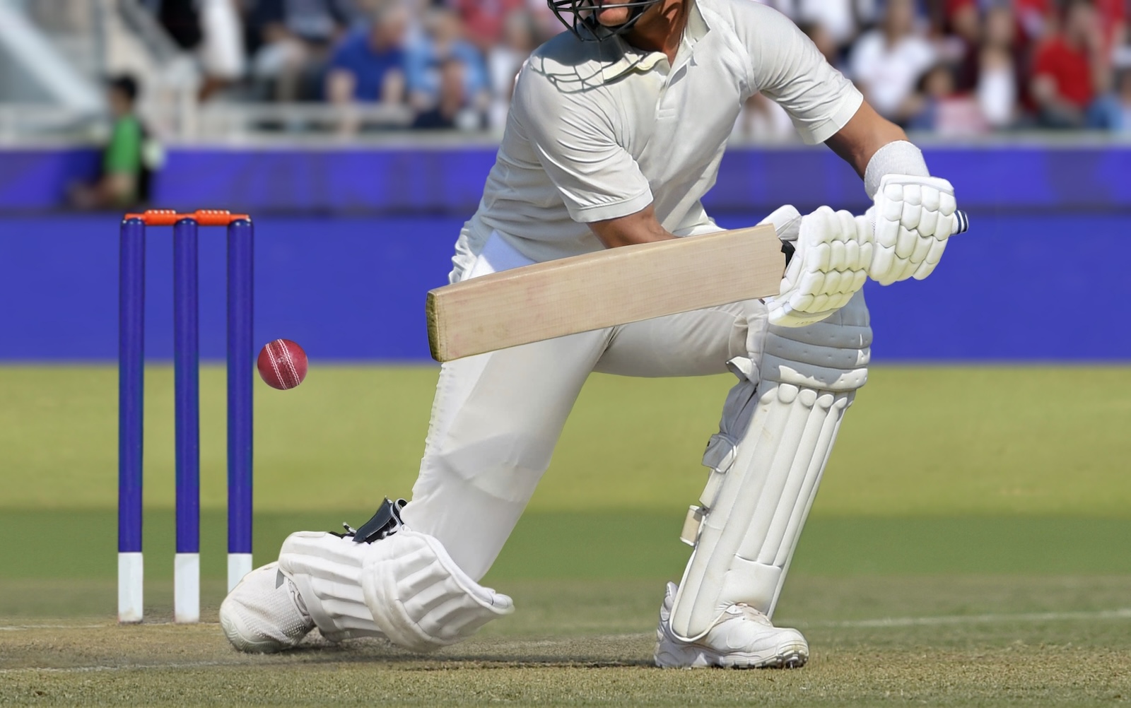 Man playing cricket
